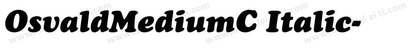 OsvaldMediumC Italic字体转换